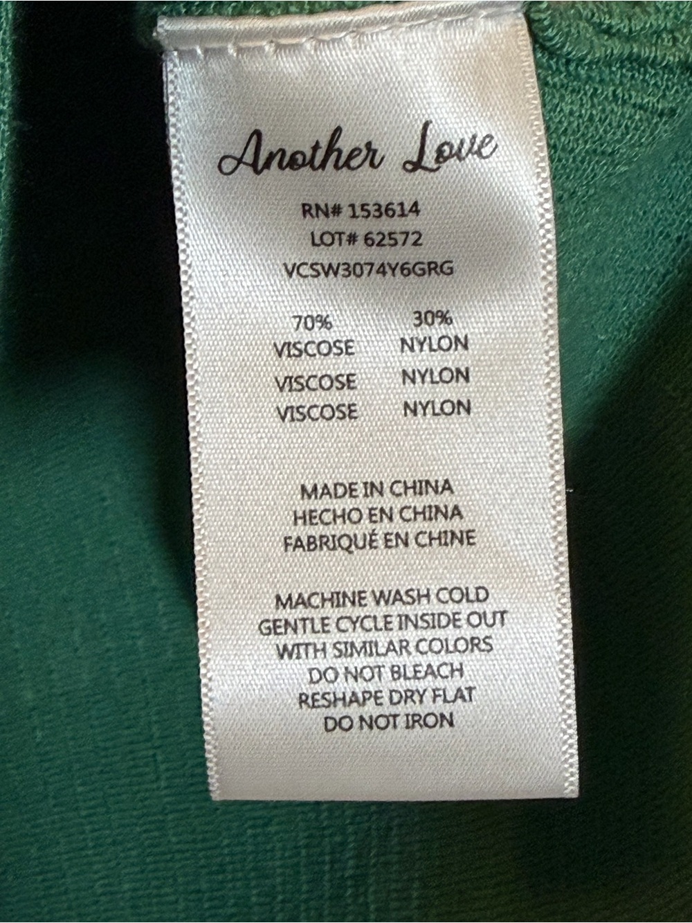 Another Love Green Ribbed Sleeveless Sweater Tank Top XL NWT - Picture 4 of 6